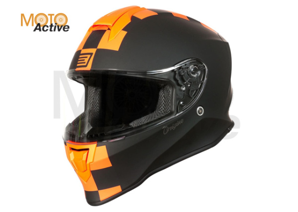 Шлем (интеграл) Origine Dinamo Contest, оранжевый/черный матовый